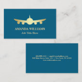 Carte De Visite Avion à réaction (Devant / Derrière)