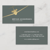 Carte de visite avion à réaction (Devant / Derrière)