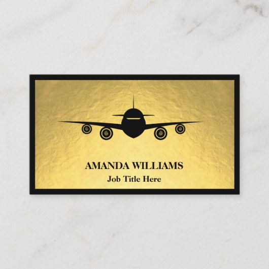 Carte De Visite Avion à réaction (Devant)
