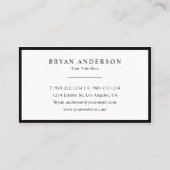 Carte De Visite Avion Aviation (Dos)