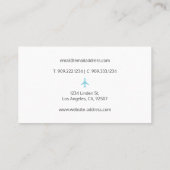 Carte De Visite Avion bleu (Dos)