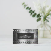 Carte De Visite Avion cool Silhouette Rough Steel Rivets Aviation (Debout devant)