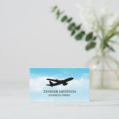 Carte De Visite Avion dans le ciel (Debout devant)