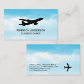 Carte De Visite Avion dans le ciel (Devant / Derrière)