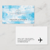 Carte De Visite Avion dans le ciel (Devant / Derrière)