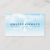 Carte De Visite Avion dans le ciel bleu nuageux (Devant)