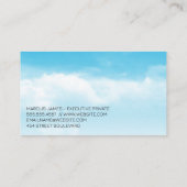 Carte De Visite Avion dans le ciel | Voyage (Dos)