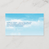 Carte De Visite Avion dans les nuages | Logo tropical (Dos)