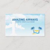 Carte De Visite Avion dans les nuages | Logo tropical (Devant)