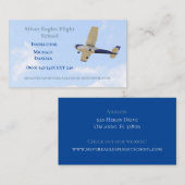 Carte De Visite Avion dans Sky Flight School Instructeur Pilote (Devant / Derrière)