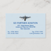 Carte De Visite Avion de chasse (Dos)