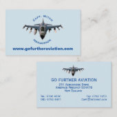 Carte De Visite Avion de chasse (Devant / Derrière)