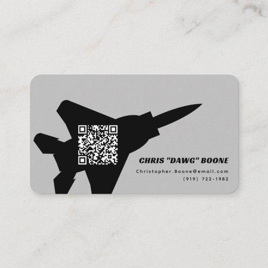 Carte De Visite Avion de chasse F-15 moderne (Devant)