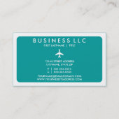 Carte De Visite avion de mod (couleur personnalisable) (Dos)