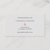Carte De Visite Avion de Parties scintillant rose (Dos)