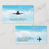 Carte De Visite Avion | Décollage (Devant / Derrière)