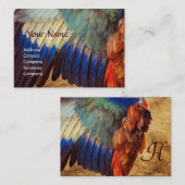 CARTE DE VISITE AVION DES PLUMES D'UN ROULEUR SUR LE PARCHEMENT AN (Devant / Derrière)