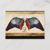 Carte De Visite AVION D'UN ROULEUR SUR UN PARCHEMENT ANTIQUE Monog (Dos)