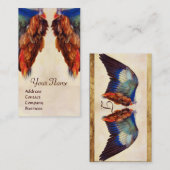 Carte De Visite AVION D'UN ROULEUR SUR UN PARCHEMENT ANTIQUE Monog (Devant / Derrière)