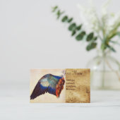 Carte De Visite AVION D'UN ROULEUR SUR UN PARCHEMENT ANTIQUE Monog (Debout devant)