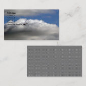 Carte De Visite Avion et nuages (Devant / Derrière)
