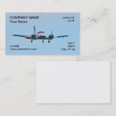 Carte De Visite Avion jumel à l'approche d'atterrissage (Devant / Derrière)