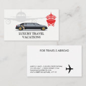 Carte De Visite Avion, Ligne de croisière, Limo (Devant / Derrière)