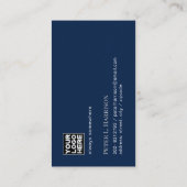 Carte De Visite Avion Pilote Bleu Moderne Vertical (Dos)