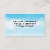 Carte De Visite Avion | Planète mondiale | Ciel nuageux (Dos)