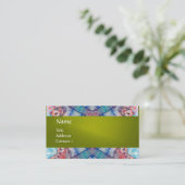 Carte De Visite AVION PSYCHÉDELIQUE monogramme, rose violet jaune (Debout devant)