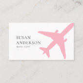 Carte De Visite Avion rose (Devant)