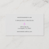 Carte De Visite Avion rose agent de voyage (Dos)