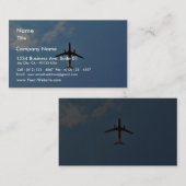 Carte De Visite Avion sur le ciel (Devant / Derrière)