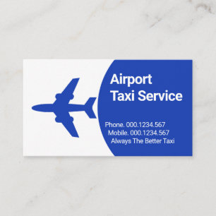 Carte De Visite Avion Taxi Ciel Bleu Volant