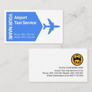Carte De Visite Avion Taxi Décollage