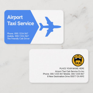 Carte De Visite Avion Taxi Décollage