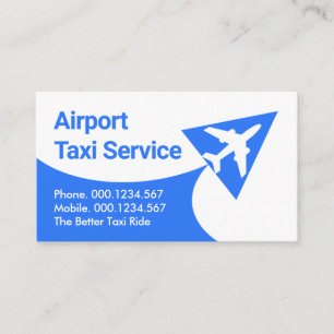 Carte De Visite Avion Taxi Décollant des Cieux