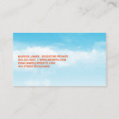 Carte De Visite Avion volant dans le ciel (Dos)