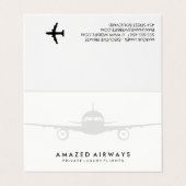 Carte De Visite Avion | Vols (Extérieur déplié)