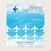 Carte De Visite Avion | Vols | Nuages et ciel (Extérieur déplié)