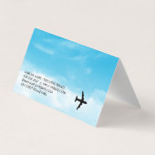Carte De Visite Avion | Vols | Nuages et ciel (Dos)