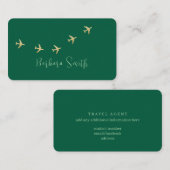 Carte De Visite Avions de l'agent de voyage volant sur chasseur-ve (Devant / Derrière)