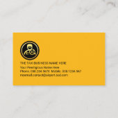 Carte De Visite Avions Décollage Taxi Jaune (Dos)