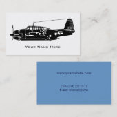 Carte De Visite Avions vintages (Devant / Derrière)