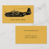 Carte De Visite Avions vintages (Devant / Derrière)