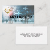 Carte De Visite Avions volant | World Map Globe (Devant / Derrière)