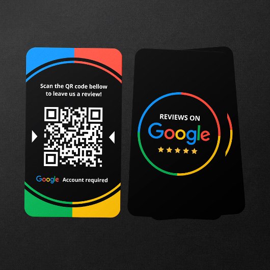 Carte De Visite Avis de l'entreprise Lien Google 5 Étoiles Code QR