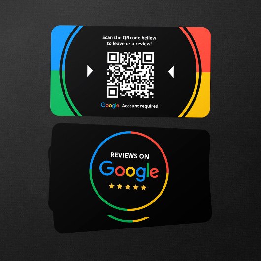 Carte De Visite Avis d'entreprise Lien Google 5 Étoiles Code QR Av