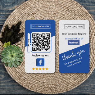 Carte De Visite Avis Facebook pour les entreprises avec code QR