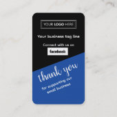 Carte De Visite Avis Facebook pour les entreprises avec code QR (Dos)